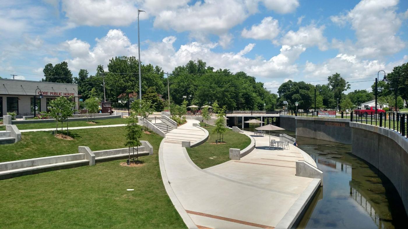 Walter Turnbow Park, downtown Springdale, Arkansas